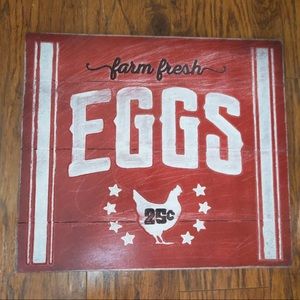 Farm fresh eggs sign